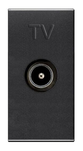 Розетка TV ABB Zenit антрацит 2CLA215070N1801