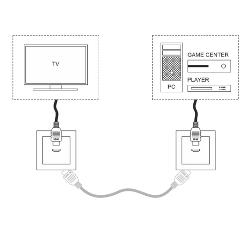 Розетка Werkel HDMI черная матовая WL08-60-11 4690389111051 Розетка Werkel HDMI черная матовая WL08-60-11 4690389111051