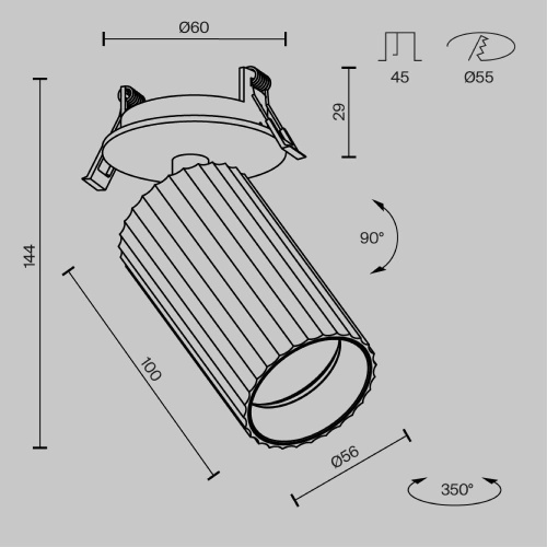 Встраиваемый светильник Technical C110CL-01-GU10-BS Встраиваемый светильник Technical C110CL-01-GU10-BS