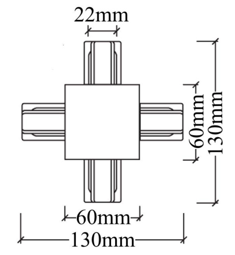 Коннектор X-образный Crystal Lux CLT 0.2211 04 BL Коннектор X-образный Crystal Lux CLT 0.2211 04 BL