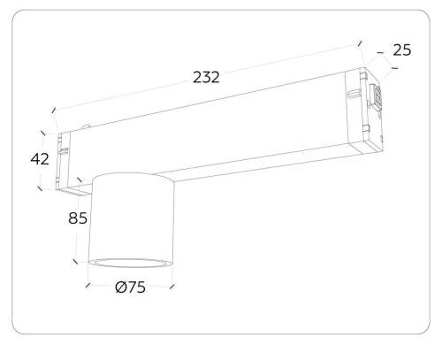 Трековый светодиодный светильник Ambrella Light Track System Magnetic 220V GL1241 Трековый светодиодный светильник Ambrella Light Track System Magnetic 220V GL1241