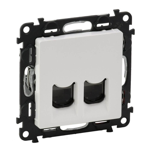Информационная розетка RJ45 двойная Legrand Valena Life 6 кат UTP белая 753443 Информационная розетка RJ45 двойная Legrand Valena Life 6 кат UTP белая 753443