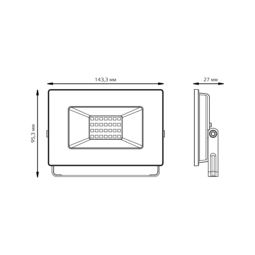 Прожектор светодиодный Gauss Elementary 30W 4000К 613100230 Прожектор светодиодный Gauss Elementary 30W 4000К 613100230