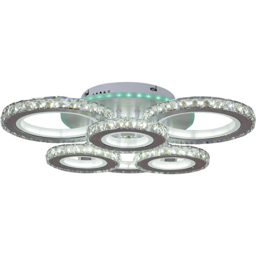 Потолочная светодиодная люстра Reluce 03900-0.3-3+3B WH+CR (RGB) Потолочная светодиодная люстра Reluce 03900-0.3-3+3B WH+CR (RGB)