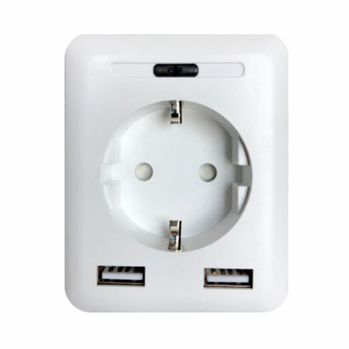 Розетка Wi-Fi 2К+З 2хUSB IMEX 16A белая SML-221 WH Розетка Wi-Fi 2К+З 2хUSB IMEX 16A белая SML-221 WH
