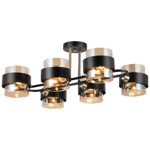 Потолочная люстра IMEX MD.51893-6-S-BK+AB Потолочная люстра IMEX MD.51893-6-S-BK+AB