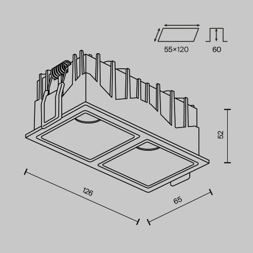 Встраиваемый светильник Technical DL043-02-10W4K-SQ-W-1 Встраиваемый светильник Technical DL043-02-10W4K-SQ-W-1