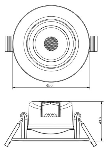 Встраиваемый светодиодный светильник Deko-Light SMD-68-230V-4000K-rund 565339 Встраиваемый светодиодный светильник Deko-Light SMD-68-230V-4000K-rund 565339