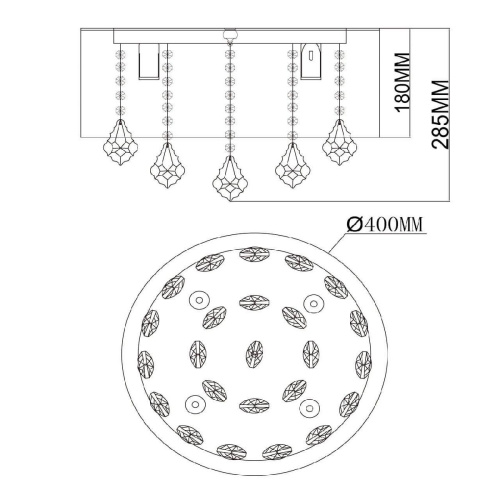 Потолочная люстра MW-Light Жаклин 465015904 Потолочная люстра MW-Light Жаклин 465015904