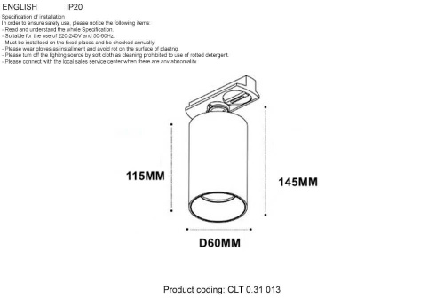 Трековый светильник Crystal Lux CLT 0.31 013 GO-GO Трековый светильник Crystal Lux CLT 0.31 013 GO-GO