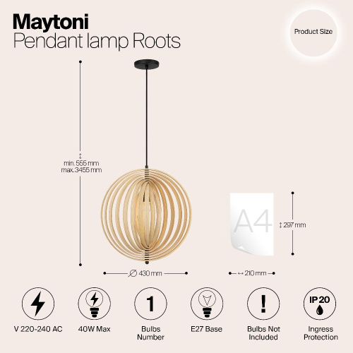 Подвесной светильник Maytoni MOD197PL-01W Подвесной светильник Maytoni MOD197PL-01W
