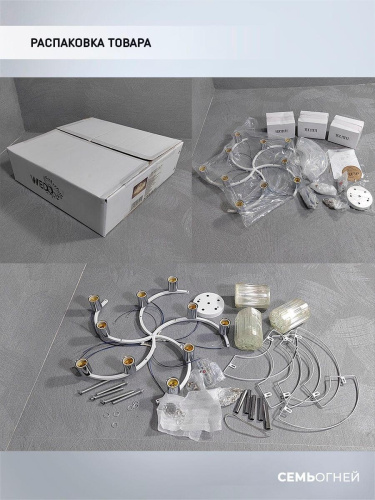 Потолочная люстра Seven Fires Iveya WD3549/10C-WT-CR-CL Потолочная люстра Seven Fires Iveya WD3549/10C-WT-CR-CL
