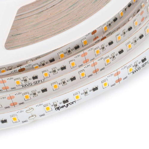 Светодиодная лента Apeyron 14,4W/m 60LED/m 2835SMD теплый белый 20M 00-115 Светодиодная лента Apeyron 14,4W/m 60LED/m 2835SMD теплый белый 20M 00-115