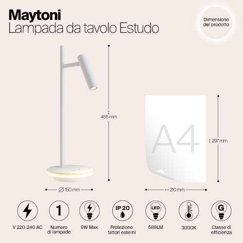 Настольная лампа Maytoni Estudo Z010TL-L8W3K Настольная лампа Maytoni Estudo Z010TL-L8W3K