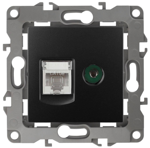 Розетка комбинированная RJ45+TV ЭРА 12 12-3110-05 Б0027445 Розетка комбинированная RJ45+TV ЭРА 12 12-3110-05 Б0027445