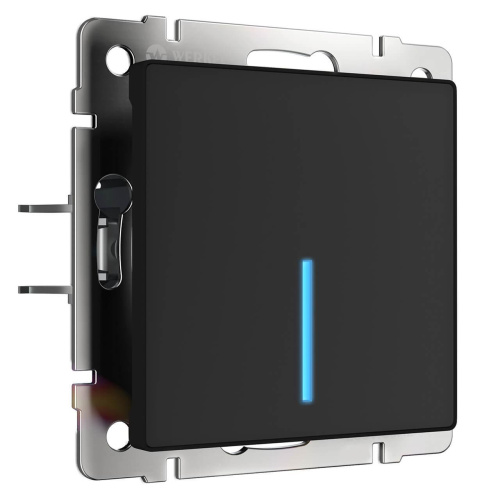 Сенсорный выключатель одноклавишный с функцией Wi-Fi Werkel черный W4510608 4690389171185 Сенсорный выключатель одноклавишный с функцией Wi-Fi Werkel черный W4510608 4690389171185