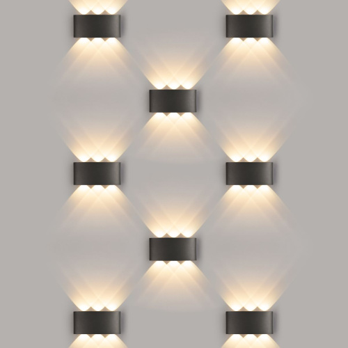 Уличный настенный светодиодный светильник Elektrostandard 1551 Techno Led черный a049671 Уличный настенный светодиодный светильник Elektrostandard 1551 Techno Led черный a049671
