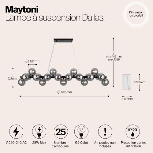 Подвесной светильник Maytoni MOD547PL-25B Подвесной светильник Maytoni MOD547PL-25B