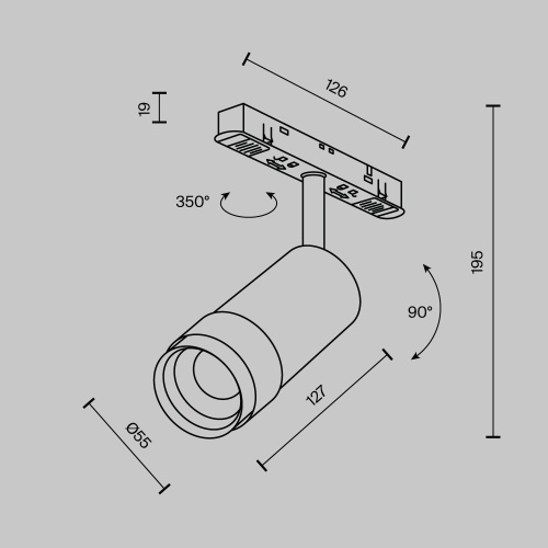 Трековый светильник Technical TR211-1-12W3K-Z-W Трековый светильник Technical TR211-1-12W3K-Z-W