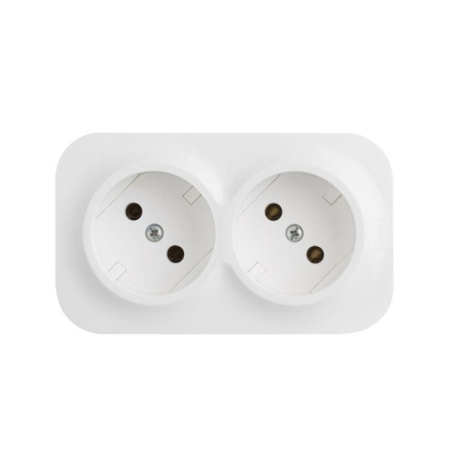 Розетка 2х2К Legrand Quteo 16A 250V белая 782231 Розетка 2х2К Legrand Quteo 16A 250V белая 782231