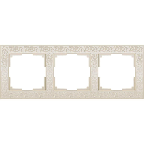 Рамка Werkel Flock на 3 поста слоновая кость WL05-Frame-03-ivory 4690389046926 Рамка Werkel Flock на 3 поста слоновая кость WL05-Frame-03-ivory 4690389046926