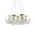 Подвесная люстра Ideal Lux Mapa Sat SP7 Ottone 176000
