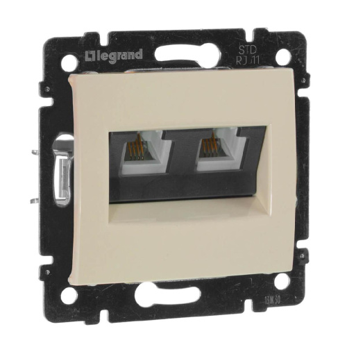 Розетка телефонная 2хRJ11 Legrand Valena слоновая кость 774339 Розетка телефонная 2хRJ11 Legrand Valena слоновая кость 774339