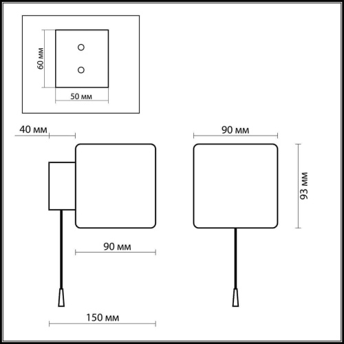 Бра Odeon Light Faro Walli 2183/1W Бра Odeon Light Faro Walli 2183/1W