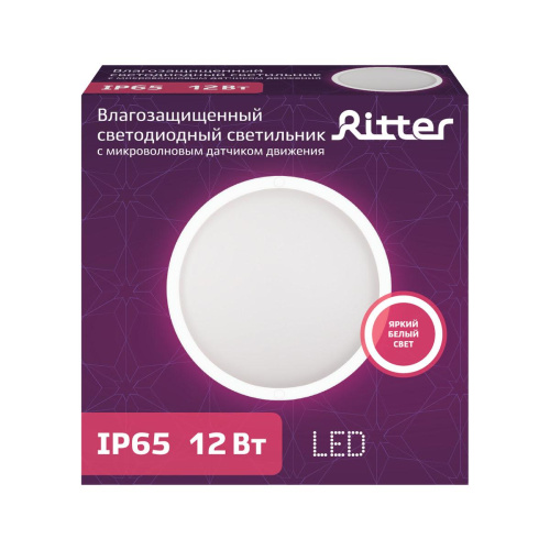 Настенно-потолочный светодиодный светильник Ritter DPP01-12-4K-MWS-R 56033 3 Настенно-потолочный светодиодный светильник Ritter DPP01-12-4K-MWS-R 56033 3