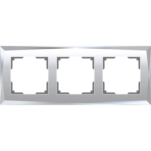 Рамка Werkel Diamant на 3 поста зеркальный WL08-Frame-03 4690389143830 Рамка Werkel Diamant на 3 поста зеркальный WL08-Frame-03 4690389143830