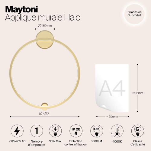 Настенный светильник (бра) Maytoni MOD005WL-L22BSK1 Настенный светильник (бра) Maytoni MOD005WL-L22BSK1