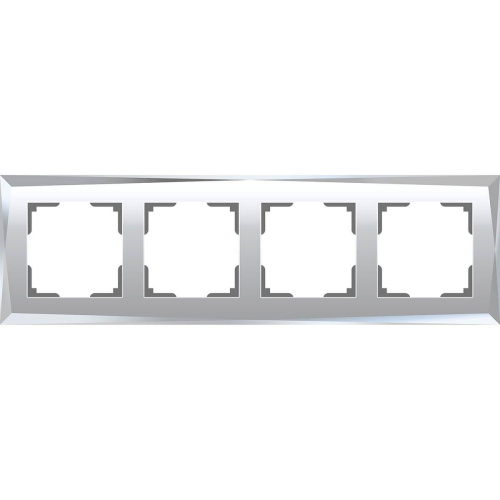 Рамка Werkel Diamant на 4 поста зеркальный WL08-Frame-04 4690389143847 Рамка Werkel Diamant на 4 поста зеркальный WL08-Frame-04 4690389143847