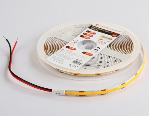 Светодиодная лента Ambrella Light 10W/m 320LED/m COB теплый белый 5M GS2601 Светодиодная лента Ambrella Light 10W/m 320LED/m COB теплый белый 5M GS2601
