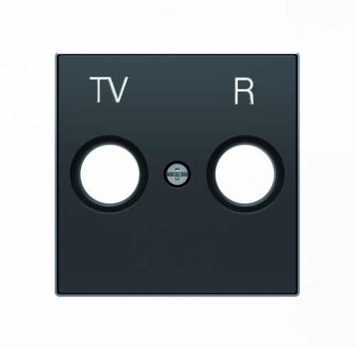 Накладка для TV-R розетки, серия SKY, цвет чёрный бархат Накладка для TV-R розетки, серия SKY, цвет чёрный бархат