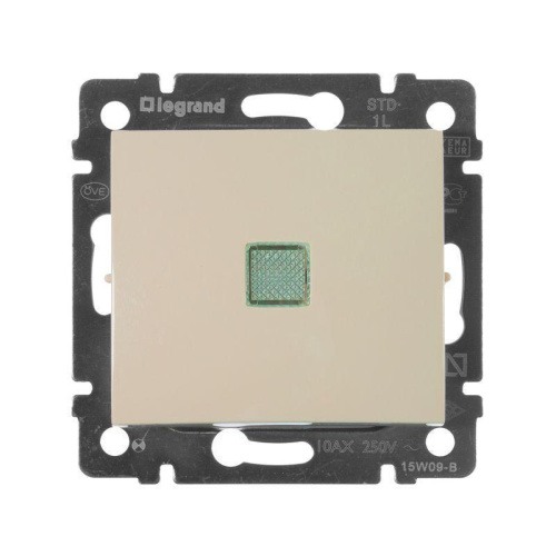 Переключатель одноклавишный Legrand Valena 10A 250V с подсветкой слоновая кость 774310 Переключатель одноклавишный Legrand Valena 10A 250V с подсветкой слоновая кость 774310
