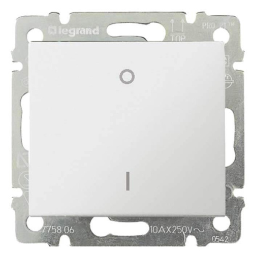 Переключатель одноклавишный двухполюсный Legrand Valena 10A 250V белый 774402 Переключатель одноклавишный двухполюсный Legrand Valena 10A 250V белый 774402