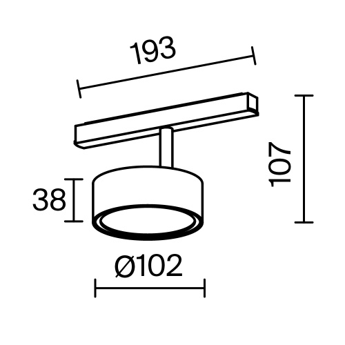 Трековый светильник Technical TR040-4-18W3K-DS-BBS Трековый светильник Technical TR040-4-18W3K-DS-BBS