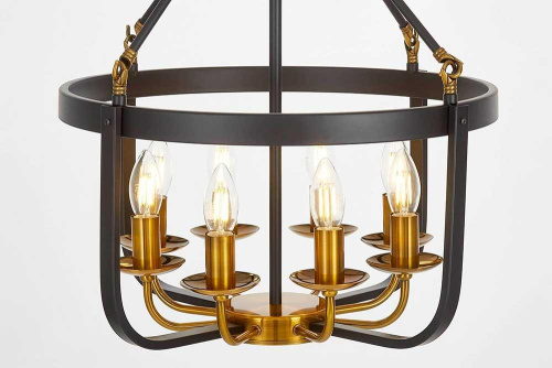 Подвесная люстра Lumina Deco Berling LDP 8024-8 BK+MD Подвесная люстра Lumina Deco Berling LDP 8024-8 BK+MD