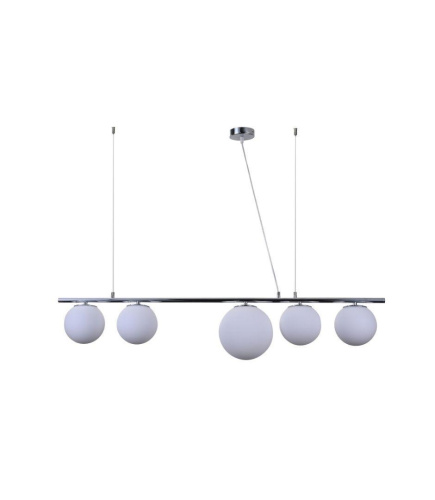Подвесная люстра Lumina Deco Baristica LDP 6012-5 CHR+WT Подвесная люстра Lumina Deco Baristica LDP 6012-5 CHR+WT