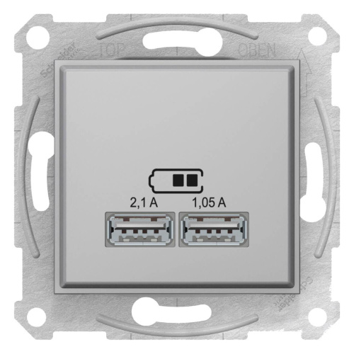 Розетка компьютерная 2xUSB Schneider Electric Sedna 2,1A SDN2710260 Розетка компьютерная 2xUSB Schneider Electric Sedna 2,1A SDN2710260