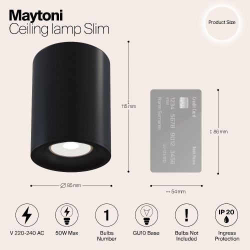 Потолочный светильник Maytoni Alfa C012CL-01B