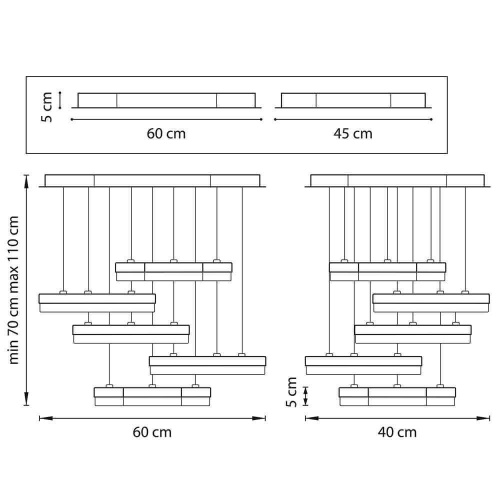 Подвесная светодиодная люстра Lightstar Unitario 763449