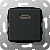 Розетка HDMI Gira System 55 черный матовый 566910