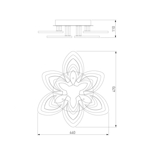 Потолочная светодиодная люстра Eurosvet Floritta 90227/6 белый Потолочная светодиодная люстра Eurosvet Floritta 90227/6 белый