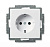 Розетка ABB Basic55 Schuko с/з 16A 250V со шторками безвинтовой зажим альпийский белый 2CKA002013A5278