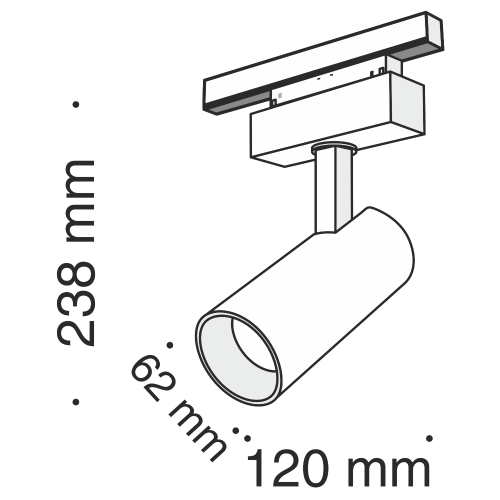 Трековый светодиодный светильник для магнитного шинопровода Maytoni Track lamps TR019-2-15W3K-B Трековый светодиодный светильник для магнитного шинопровода Maytoni Track lamps TR019-2-15W3K-B