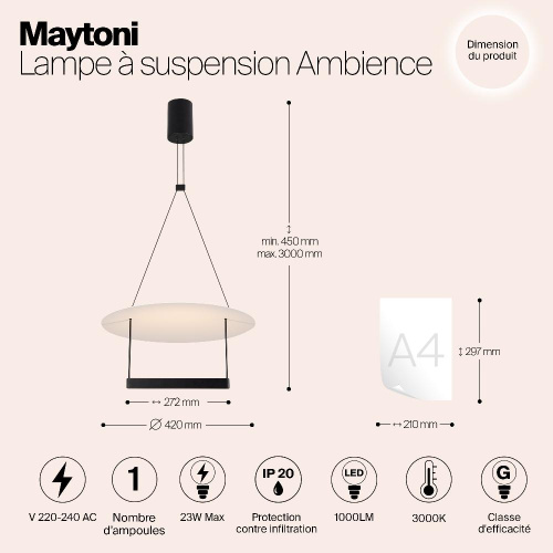 Подвесной светильник Maytoni MOD280PL-L23B3K Подвесной светильник Maytoni MOD280PL-L23B3K