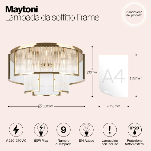 Потолочный светильник Maytoni MOD174CL-09G Потолочный светильник Maytoni MOD174CL-09G