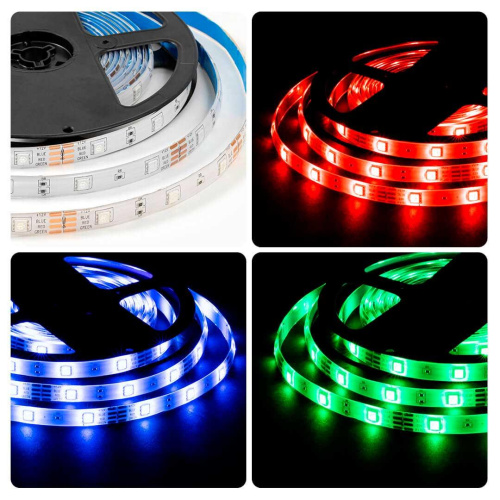 Светодиодная лента OGM 7,2W/m 30LED/m 5050SMD разноцветный (RGB) 5M LSE-284 Светодиодная лента OGM 7,2W/m 30LED/m 5050SMD разноцветный (RGB) 5M LSE-284