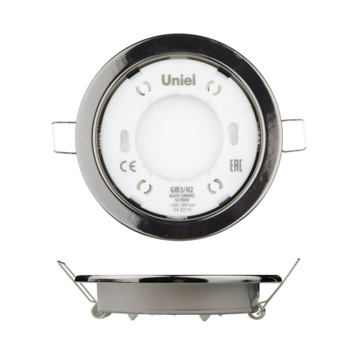 Встраиваемый светильник Uniel GX53/H2 Black Chrome 10 Prom UL-00005055 Встраиваемый светильник Uniel GX53/H2 Black Chrome 10 Prom UL-00005055